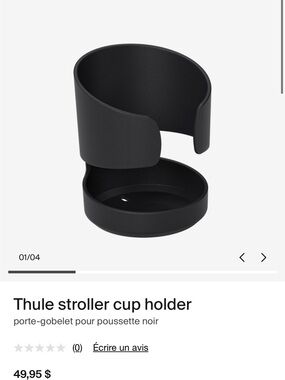 Thule Black Stroller Cup Holder
